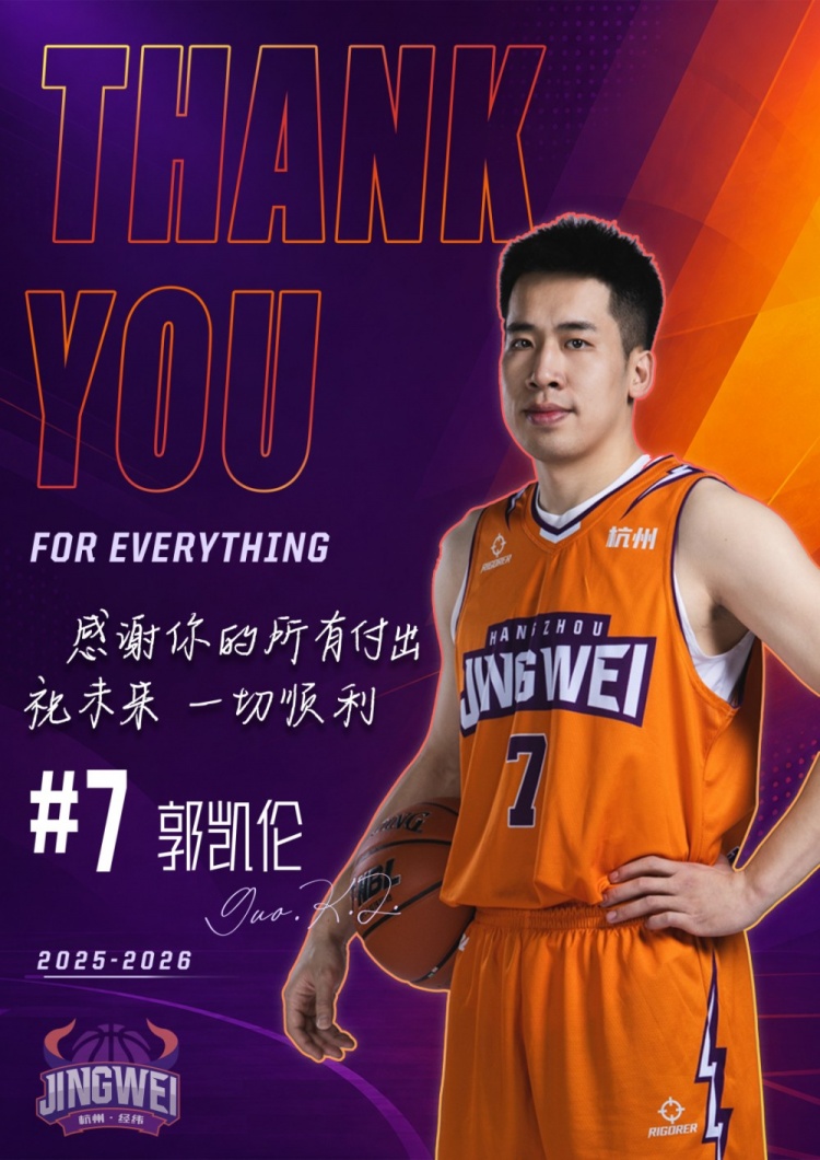阵容迭代 感谢有你|杭州经纬送别多名球员